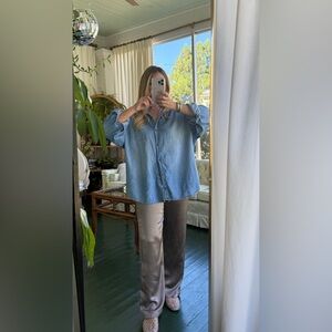 Quince 100% Washable Silk Drawstring Wide Leg Pants
Morel Grey